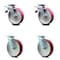 Service Caster 8 Inch Poly on Aluminum Swivel Caster Set with Roller Bearing 2 Total Lock Brake SCC-TTL30S820-PAR-2-S-2 - alternate 1